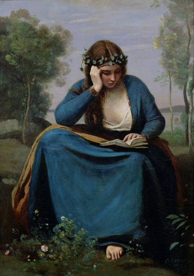 Le Lecteur couronné de fleurs, ou la Muse de Virgile, 1845 - Jean Baptiste Camille Corot